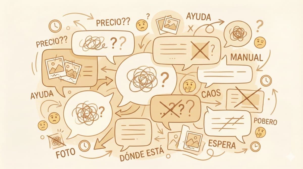 Ilustración de chat desorganizado